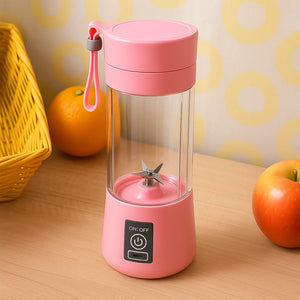 Multi-Purpose Portable USB Electric Juicer 6-Blades, Protein Shaker, Blender Mixer Cup (380 ML)a