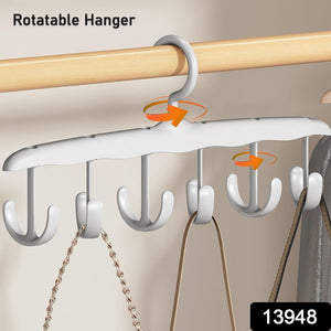 Rotatable Tank Top Hanger – Space Saving Closet Organizer for Dorms & Apartments (12-Hook)